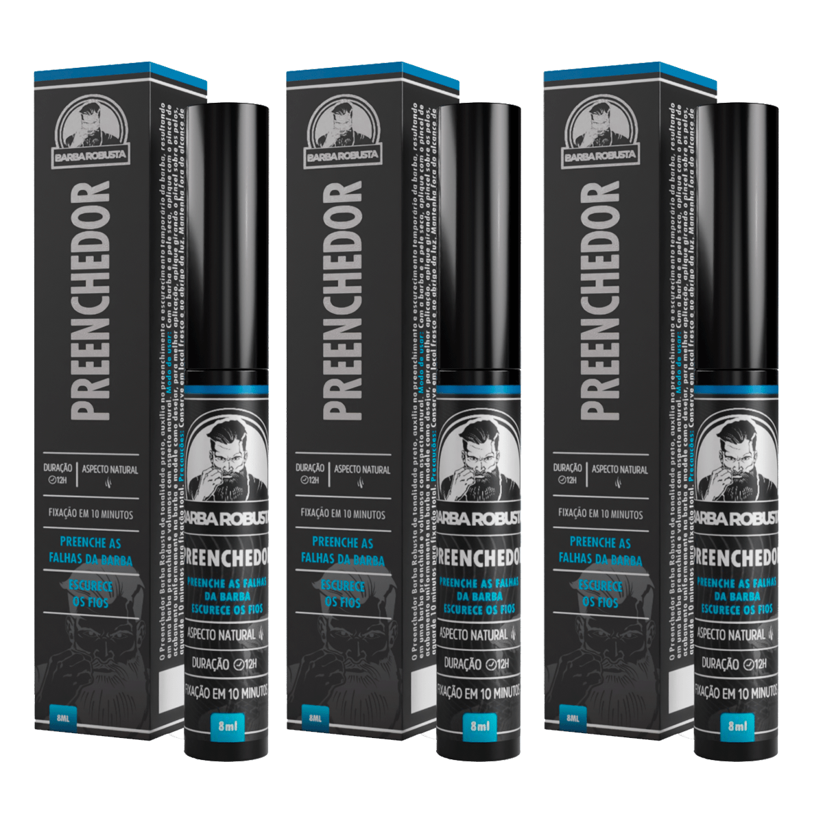 3 Preenchedores Barba Robusta - Barba Robusta