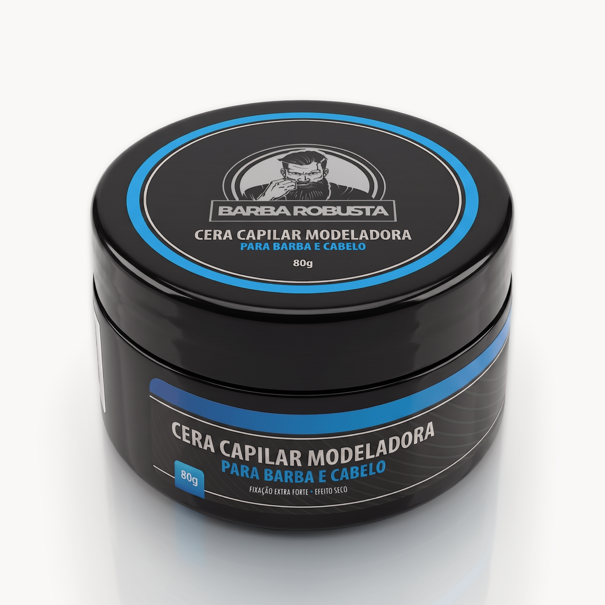 Cera Modeladora - Fixação extra forte - Efeito seco - 80gr - Barba Robusta