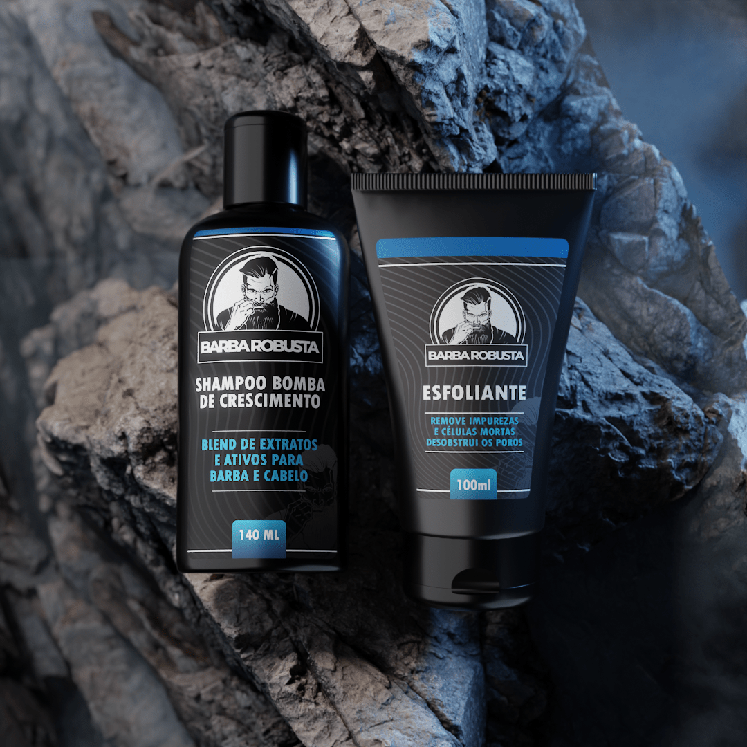 Kit Booster 1 - Combo acelerador (Shampoo + Esfoliante) - Barba Robusta