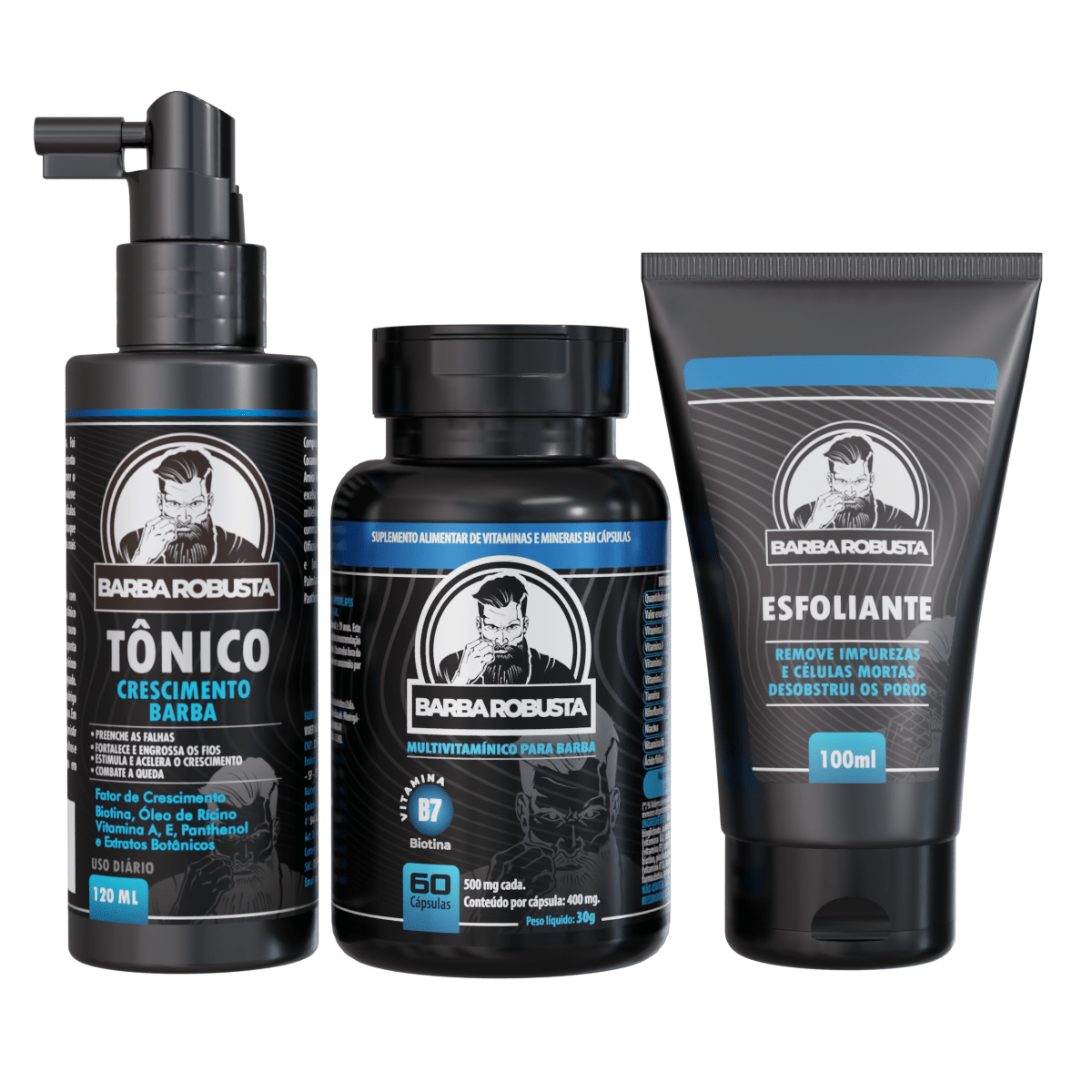 Kit Crescimento Start Barba Robusta - Barba Robusta