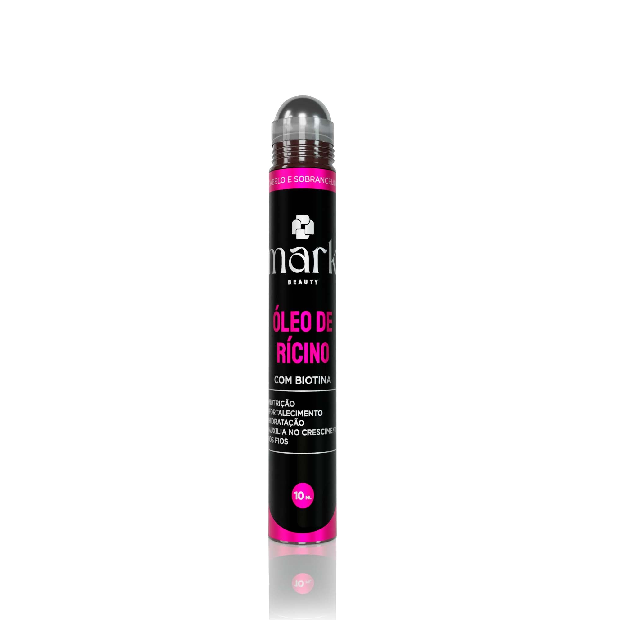 Óleo de Rícino Rollon para Sobrancelhas Mark Beauty - 10ml - Barba Robusta