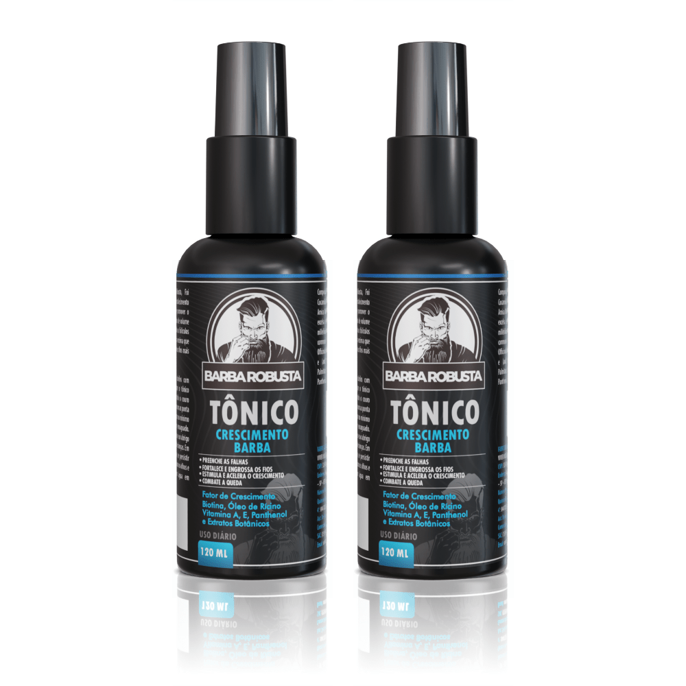 2 Tônicos Barba Robusta 120ml - Barba Robusta