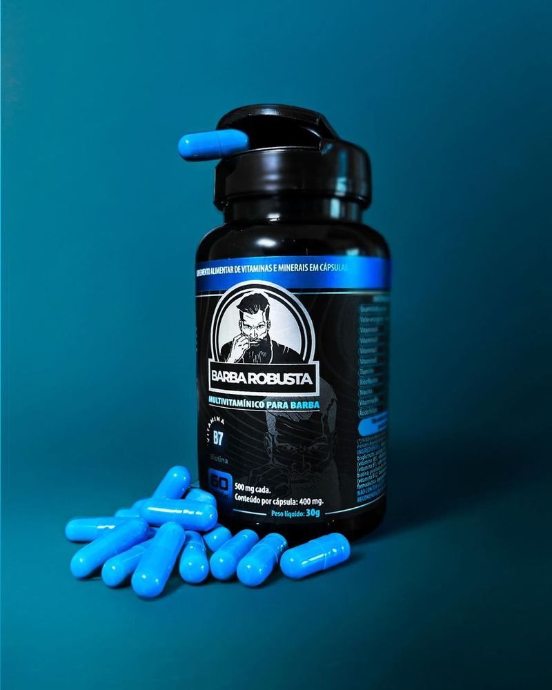 Multivitamínico Barba Robusta com cápsulas