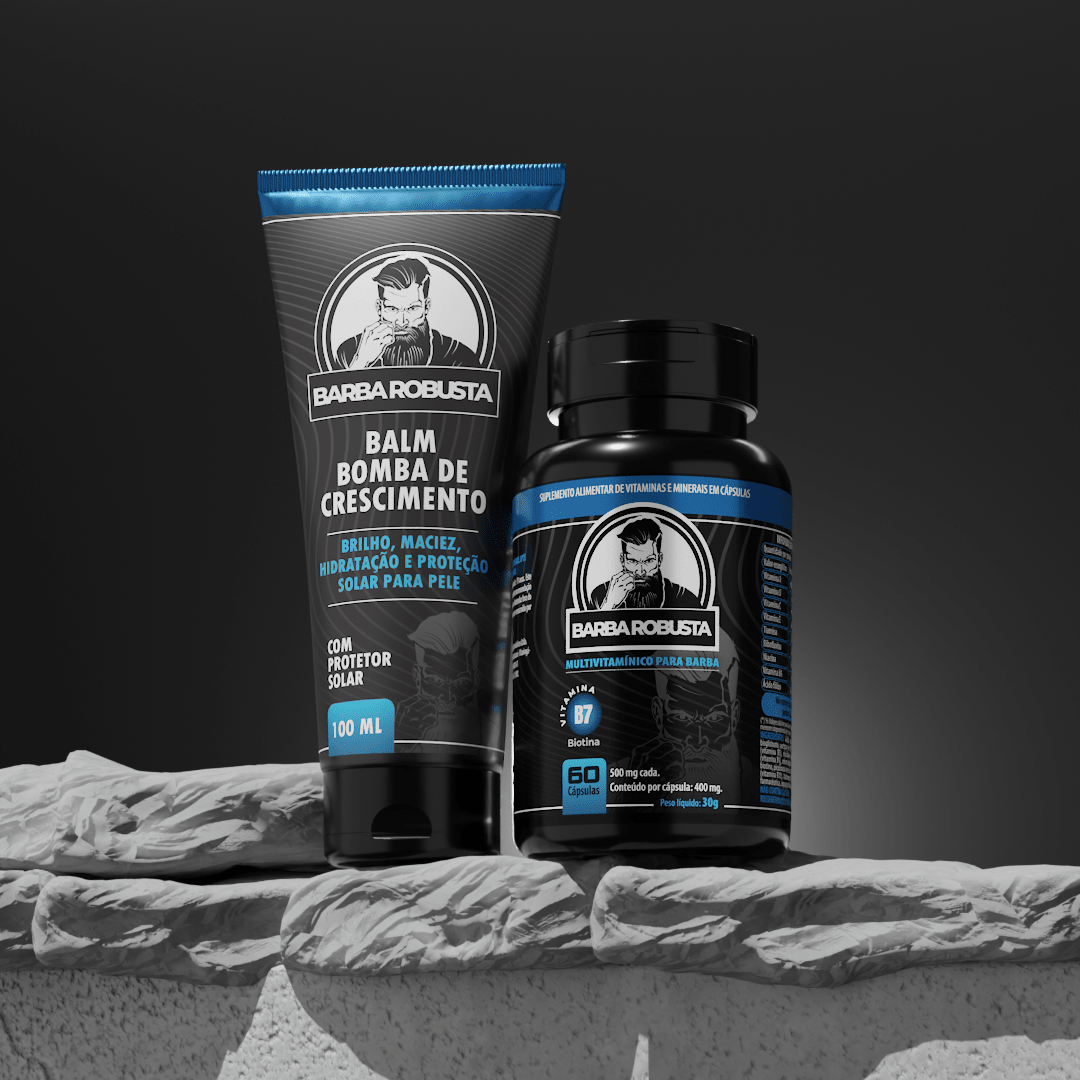 Kit Booster 2 - Combo acelerador (Multivitamínico + Balm) - Barba Robusta
