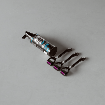 Kit Crescimento Tônico + 3 Derma Rollers (2 Meses de Uso) - Barba Robusta