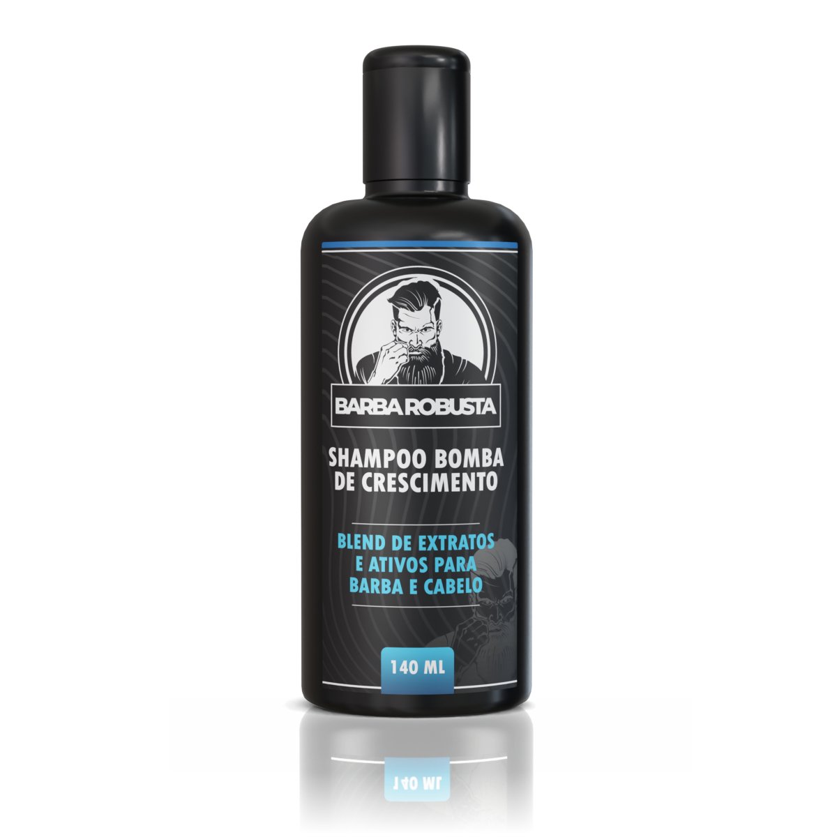 Shampoo Barba Robusta - Acelera o Crescimento, Preenche falhas, fortalece os fios, hidrata e higieniza profundamente.