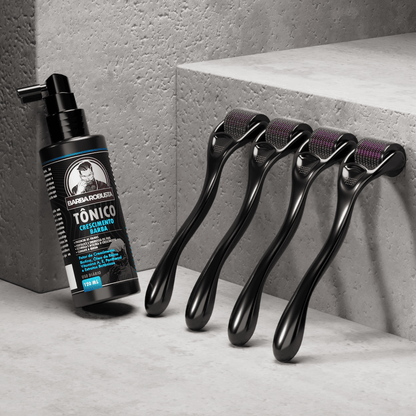 Kit Pro - 4 meses de tratamento (Tônico + Dermaroller) - Barba Robusta