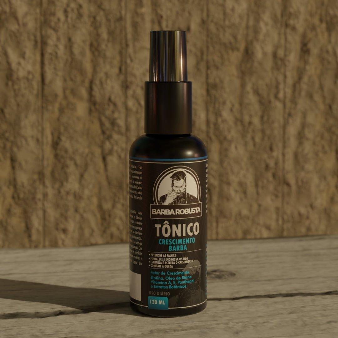 Tônico para Barba Barba Robusta com Fator de Crescimento, Biotina, Óleo de Rícino e outras vitaminas e minerais para barba 